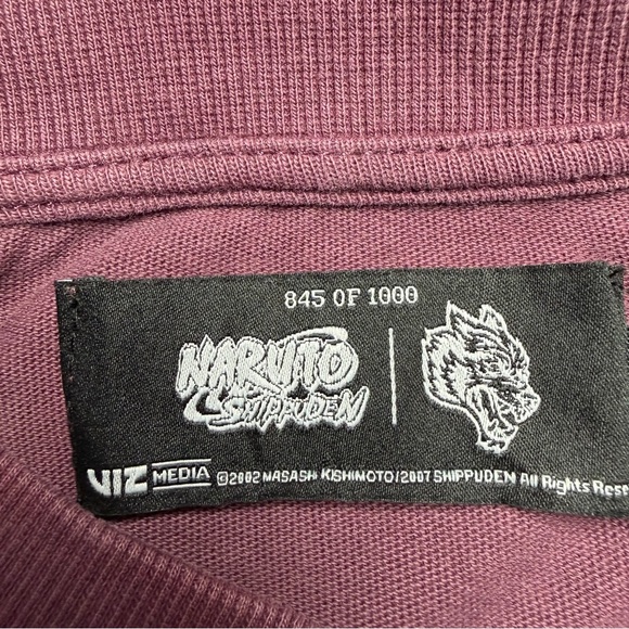 RARE DARC SPORT NARUTO SHIPPUDEN Wolves TShirt Limited Edition Purple 845/1000 L - Picture 10 of 14